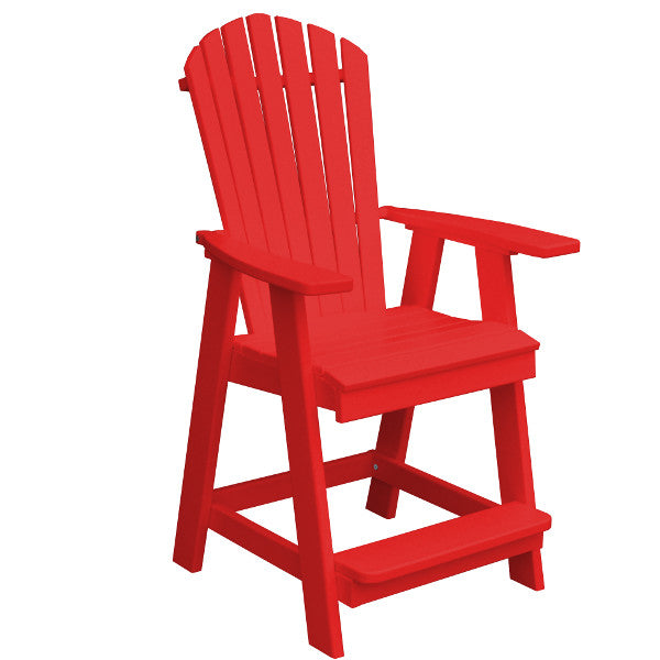 Fanback Counter Chair Outdoor Chair Bright Red