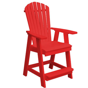 Fanback Counter Chair Outdoor Chair Bright Red