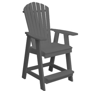 Fanback Counter Chair Outdoor Chair Dark Gray