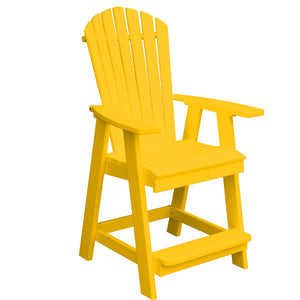 Fanback Counter Chair Outdoor Chair Lemon Yellow