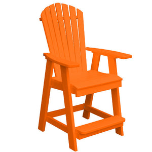 Fanback Counter Chair Outdoor Chair Orange