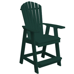 Fanback Counter Chair Outdoor Chair Turf Green
