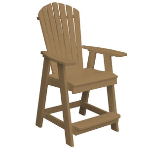 Fanback Counter Chair Outdoor Chair Weathered Wood