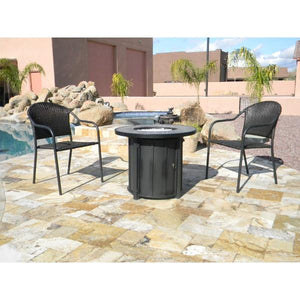 Faux Wood Compact Propane Fire Pit Fire Pits