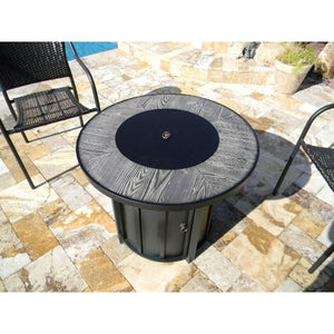 Faux Wood Compact Propane Fire Pit Fire Pits