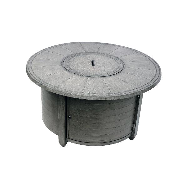 Faux Wood Round Aluminum Fire Pit Fire Pits
