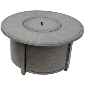 Faux Wood Round Aluminum Fire Pit Fire Pits