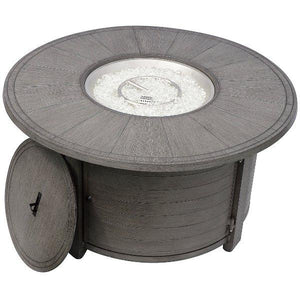 Faux Wood Round Aluminum Fire Pit Fire Pits