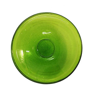 Fern Green Crackle Glass Birdbath Bowl Birdbath Bowl