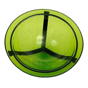Fern Green Crackle Glass Birdbath Bowl Birdbath Bowl