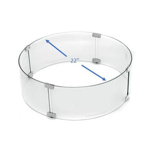 Fire Pit Round Glass Wind Screen Fire Pits