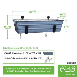 Flower Box with Clamp-On Brackets Flower Box with Bracket