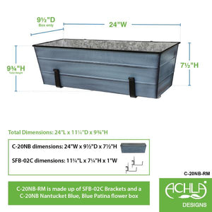 Flower Box with Clamp-On Brackets Flower Box with Bracket