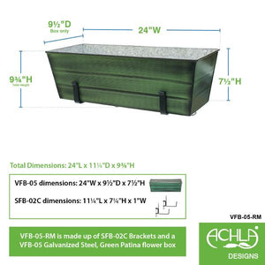 Flower Box with Clamp-On Brackets Flower Box with Bracket