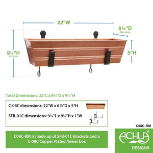 Flower Box with Clamp-On Brackets Flower Box with Bracket