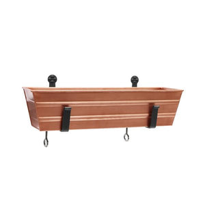 Flower Box with Clamp-On Brackets Flower Box with Bracket Small / Coper