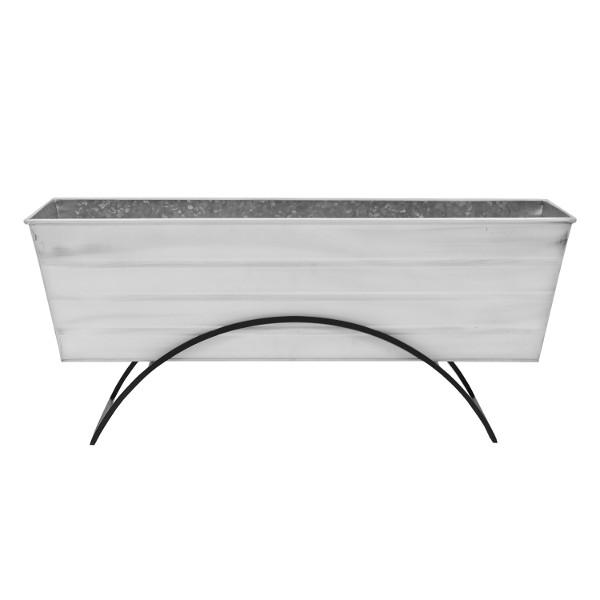 Flower Box With Odette Stand Flower Box Large / White