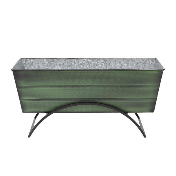 planter box rack Achla Designs Odette Stand With Copper Flower Box, Large