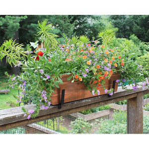 Flower Box with Railing Brackets Railing Brackets