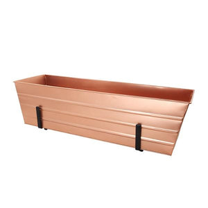 Flower Box with Railing Brackets Railing Brackets Large / Copper