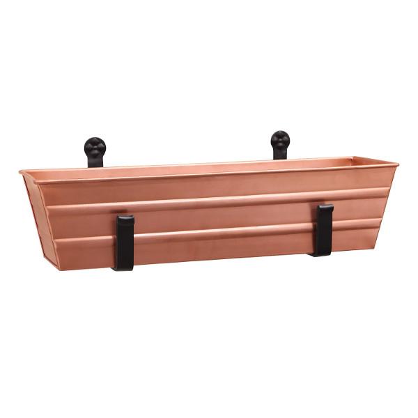 Flower Box with Wall Brackets Flower Box Small / Copper