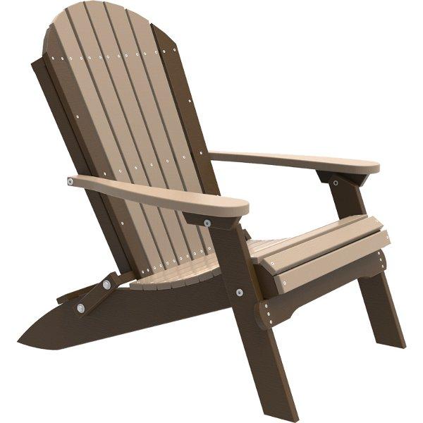 Folding Adirondack Chair Adirondack Chair Weatherwood &amp; Chestnut Brown