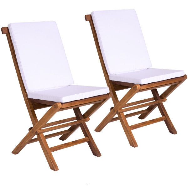 Folding Chair Set with Cushions Outdoor Chair
