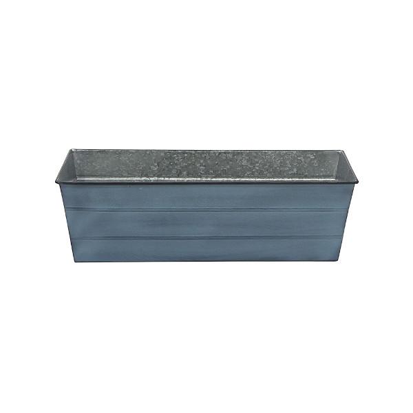 galvanized steel pot planter Achla C-21NB Large Nantucket Blue Flower Box