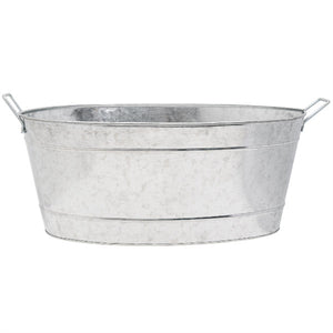 Better Homes & Gardens White Galvanized Small Oval Tub , Ice Bucket, Metal  Tub