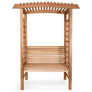 Cedar Garden Arbor with Bench - The Charming Bench Company