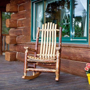 Glacier Country Adult Log Rocker Chair Rocking Chair