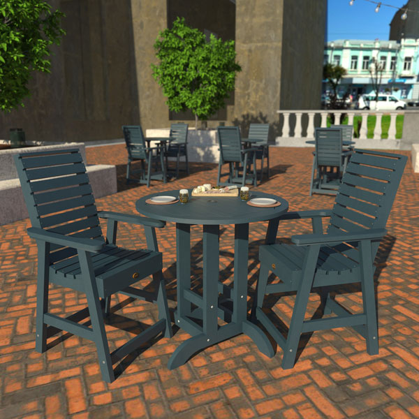 Glennville 3pc Round Counter Dining Set Dining Set