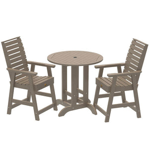 Glennville 3pc Round Counter Dining Set Dining Set