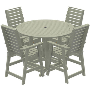 Glennville 5pc Round Counter Dining Set Dining Set Eucalyptus