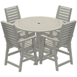 Glennville 5pc Round Counter Dining Set Dining Set Harbor Gray