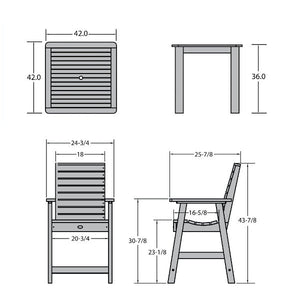 Glennville 5pc Square Counter Dining Set Dining Set