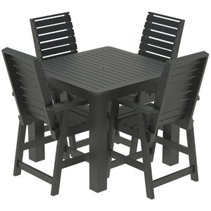 Glennville 5pc Square Counter Dining Set Dining Set Black
