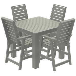 Glennville 5pc Square Counter Dining Set Dining Set Coastal Teak