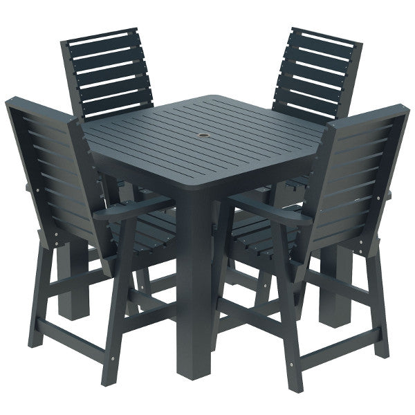 Glennville 5pc Square Counter Dining Set Dining Set Federal Blue