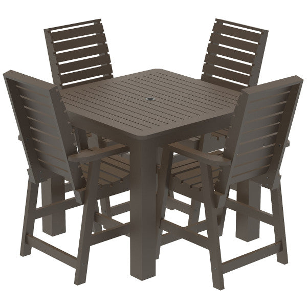 Glennville 5pc Square Counter Dining Set Dining Set Weathered Acorn