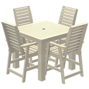Glennville 5pc Square Counter Dining Set Dining Set Whitewash