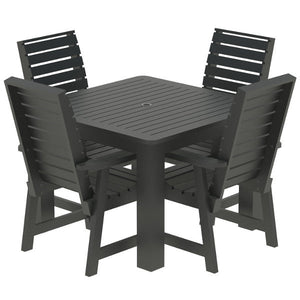 Glennville 5pc Square Dining Set Dining Set Black