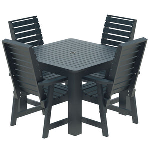 Glennville 5pc Square Dining Set Dining Set Federal Blue