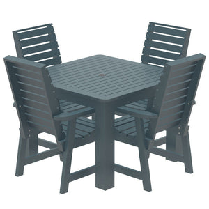 Glennville 5pc Square Dining Set Dining Set Nantucket Blue