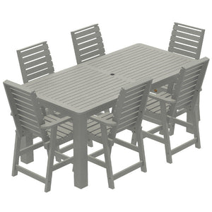 Glennville 7pc 42x84 Counter Dining Set Dining Set Coastal Teak