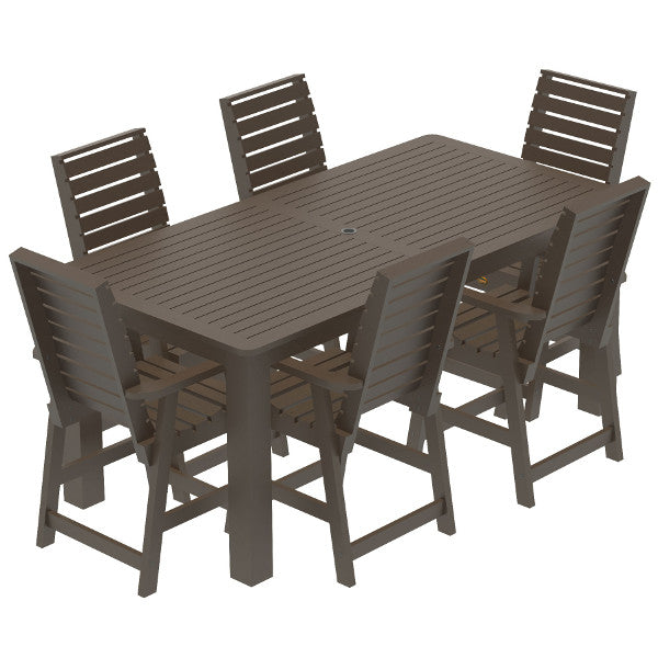 Glennville 7pc 42x84 Counter Dining Set Dining Set Weathered Acorn