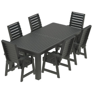 Glennville 7pc 42x84 Dining Set Dining Set Black