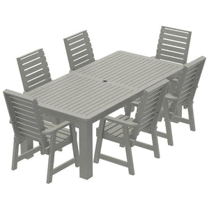 Glennville 7pc 42x84 Dining Set Dining Set Coastal Teak