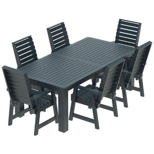 Glennville 7pc 42x84 Dining Set Dining Set Federal Blue