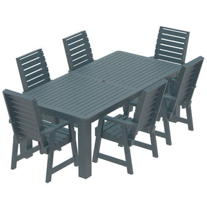 Glennville 7pc 42x84 Dining Set Dining Set Nantucket Blue